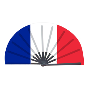 Abanicos Plegables de Bambú con la Bandera de Francia al por Mayor, Abanico de Mano para Carnaval, Boda, Festival, Fiesta, Agencia de Viajes - Product Image 1