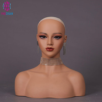 Tête de Mannequin de Luxe à Livraison Rapide, Modèle Humain Réaliste et Durable pour Vêtements, Stable et Décoratif
