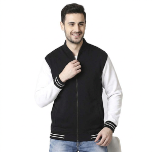 Men's High-Style Varsity <b>Jacket</b> Casual and Outdoor Streetwear <b>Canvas</b> Fabric with Stand Collar CollegeBaseballjacket for men - Product Image 1