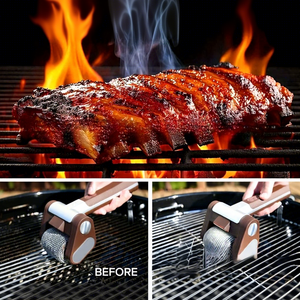 Brosse à barbecue électrique rechargeable, avec rouleau en acier inoxydable pour nettoyer le <span class=keywords><strong>grill</strong></span>, brosse à barbecue portable pour la cuisson en plein air - Product Image 3