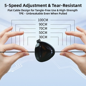 Câble de données rétractable 3-en-1 USB Type-C 3A à charge rapide avec logo personnalisé pour scanner code-barres/<span class=keywords><strong>imprimante</strong></span>/appareil photo/ordinateur en cuivre pur - Product Image 4