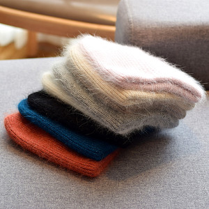 Nouveau <span class=keywords><strong>bonnet</strong></span> en laine pour <span class=keywords><strong>femme</strong></span>, avec oreilles de chat mignonnes, <span class=keywords><strong>pompon</strong></span> épais et chaud, idéal pour l'automne et l'hiver - Product Image 4