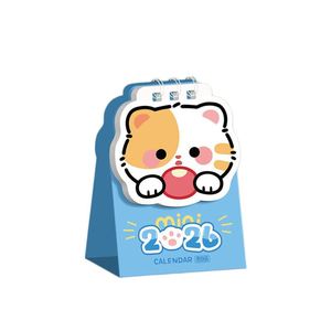 X418 ปฏิทินตั้งโต๊ะขนาดเล็กการ์ตูนน่ารัก 2026 ปฏิทินตั้งโต๊ะขนาดเล็กทรงไม่สม่ำเสมอสร้างสรรค์ของขวัญนักเรียนตกแต่งสำนักงาน - Product Image 3