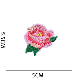 Patchs thermocollants brodés en gros : Tournesol, <span class=keywords><strong>Lys</strong></span>, Lotus, Fleur de prunier – Fleurs brodées tissées à la machine pour vêtements - Product Image 6