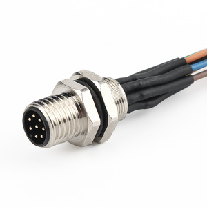 M8 hàn dây bên trong hàng không cắm kết nối hội đồng quản trị kết thúc nam đầu phía sau khóa IP67 lớp không thấm nước công nghiệp cắm 2pin ~ 8 lõi - Product Image 5