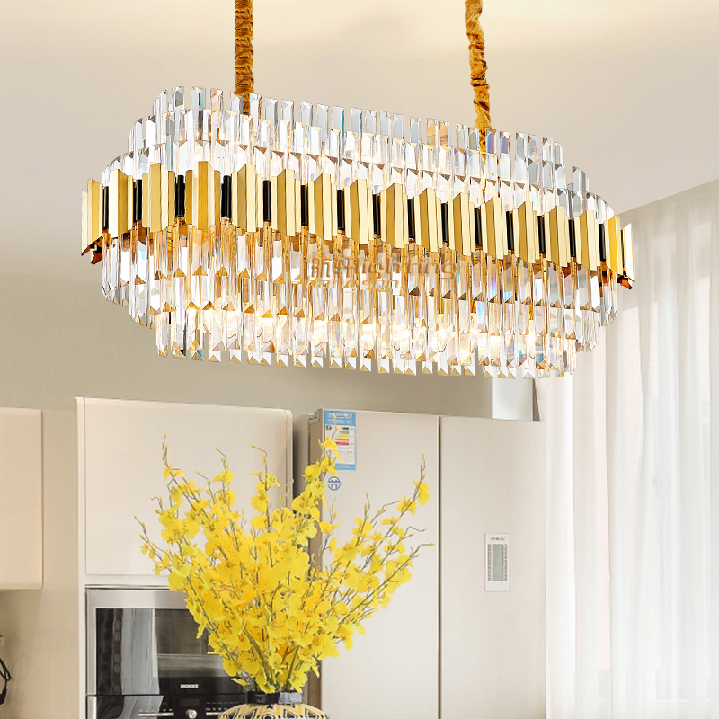 2022 Hot Sale Factory K9 Crystal Chandelier New Born Latest Design Stainless steel Luxury Indoor Hotel Home Crystal Chandeliers