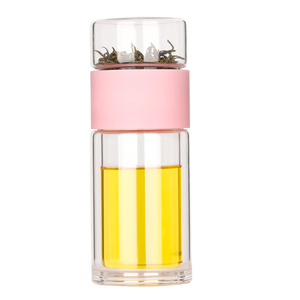 Zogifts Cadeaux haut de gamme <span class=keywords><strong>Bouteille</strong></span> de <span class=keywords><strong>thé</strong></span> en verre à double paroi avec infuseur long en acier inoxydable - Product Image 3
