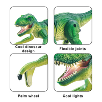 Jouet animal électrique en plastique pour enfants, tyrannosaure Rex télécommandé, 2,4 GHz, 4 canaux, portée de 30 m, éclairage coloré