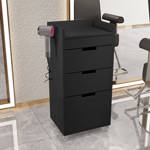 Chariot de rangement à 4 roues pour salon de coiffure et esthétique - Meuble de rangement durable et facilement déplaçable pour outils de salon - Fournisseur d'usine - Product Image 4