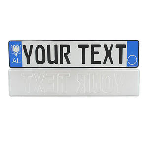 Placa de matrícula de coche europea/<span class=keywords><strong>China</strong></span> personalizada, película reflectante Pdlc, placa de matrícula de coche decorativa de aluminio para coche