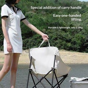 <b>Folding</b> Portable Fabric Moon Chair Outdoor Camping Table Leisure Backrest Ultra-light Fishing <b>Stool</b> Exquisite Camping Style - Product Image 4