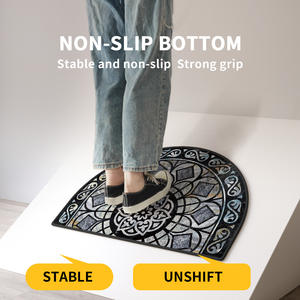 Tapete de Entrada Salima Aurora, Rectangular, con Patrón Geométrico, Antideslizante, de Fibra de Poliéster, para Uso Doméstico - Product Image 3