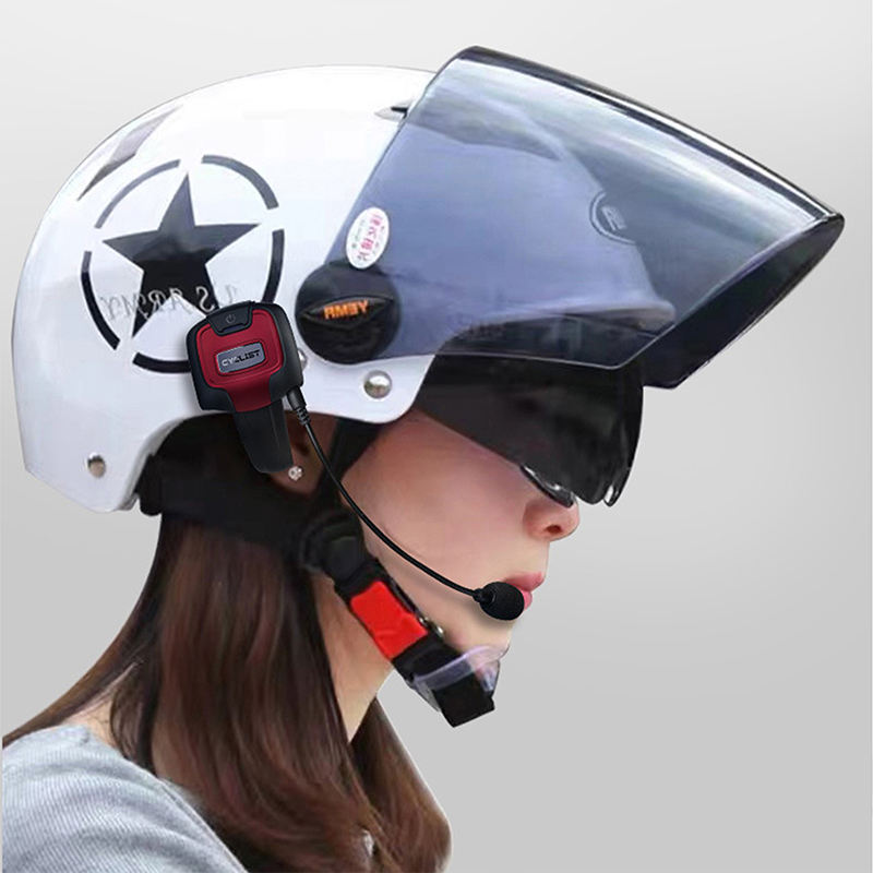 Bluetooth Helmet Speakers Using Bone Conduction Headphones Under A
