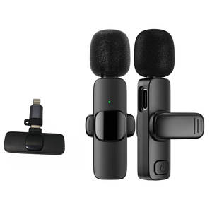 2,4G Dual Microfone Sem Fio Para Celular Micro Sans Fil Lapel Mini Lavalier Mic Clips Micrófono inalámbrico para teléfono celular móvil - Product Image 1