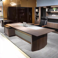 Lumière luxe Simple moderne MDF bureau du président ensemble de chaises de bureau simple grand panneau de bois matériel meubles de bureau du directeur