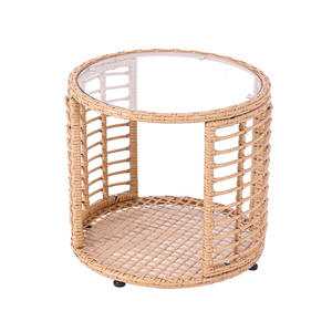 Modern Comfortable Bistro Wicker Sofa Set 3-Piece Outdoor Patio PE <strong>Rattan</strong> <strong>Chair</strong> and <strong>Table</strong> Balcony Furniture - Product Image 4