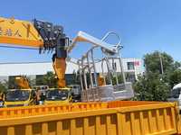 Grue montée sur camion Foton personnalisée de 6,3 tonnes à bras télescopique avec télécommande, pompe de boîte de vitesses et engrenages, hauteur de levage de 15 m, Chine