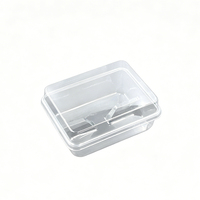 Boîte d'emballage alimentaire carrée en PET transparente de qualité alimentaire, multi-épaisseurs, personnalisable, pour boulangerie, pain, sandwich
