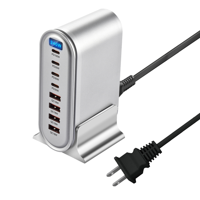 Trending Products 2025 140W 4 Type C 4 Usb Gan Portable Multi-Purpose Smart Cell Phone Mobile Display Chargers Adapters