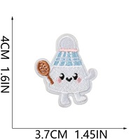Patch brodé thermocollant Kawaii Badminton, motif dessin animé mignon, pour vêtements, casquettes et chapeaux