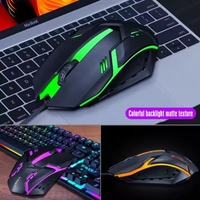 Clavier de jeu filaire RGB à 104 touches, sensation mécanique, rétroéclairage assorti aux couleurs, interface USB, touches programmables, certifié FCC/CE pour