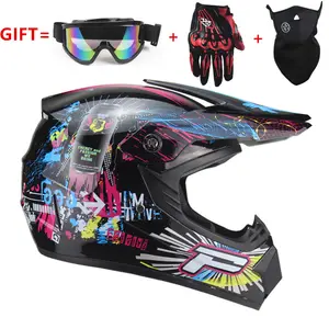 Dot Offroad Motorvoertuig Racen Motorfiets Helmen Goggle Display Full Face Motorhelm