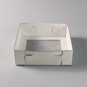 Cake <b>Box</b> with Window Birthday Wedding Corrugated Paper Cake square <b>Box</b> - Product Image 4