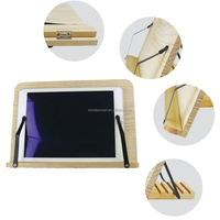 Support de lecture moderne en bambou à un seul niveau, écologique, pliable et inclinable, pour adultes, idéal pour le salon ou le bureau