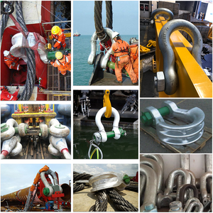 Tornillo forjado galvanizado Pin Anclaje Elevación Grillete de aparejo marino 5/8 7/16 Metal Acero inoxidable Anclaje Arco Grillete de cadena de G-209 - Product Image 6