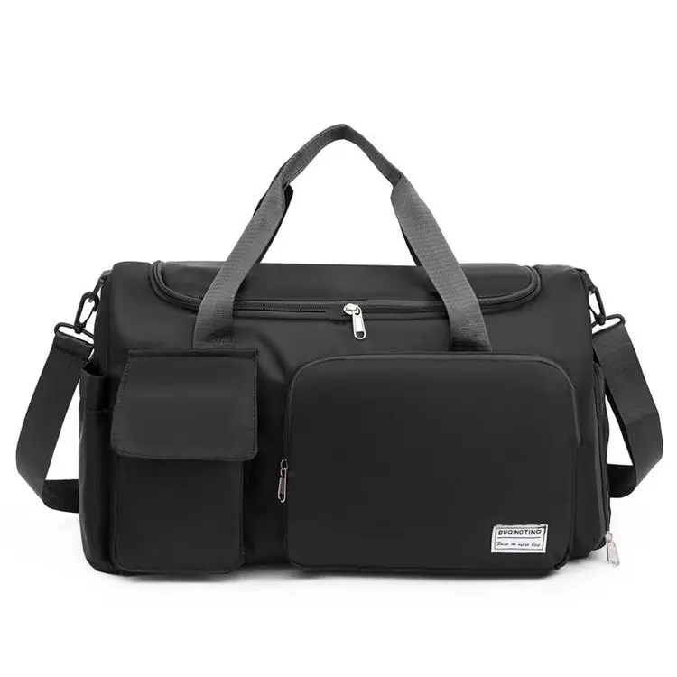 Bolsa esportiva de grande capacidade para viagem, bolsa crossbody casual unissex, bolsa de mochila preta personalizada barata com preço de atacado