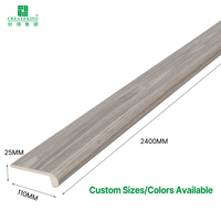 Profilé de nez de marche en WPC étanche de 8 pieds (2,44 m) de long, marches de escalier en vinyle sans joint de 94,5 pouces (2,40 m) de long pour accessoires de revêtement de sol LVP de 4-3/8 pouces (11,5 cm) de large
