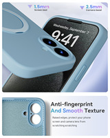 Sensation de peau douce Silicone liquide porte-anneau magnétique caméra Pack complet étui de téléphone portable pour iPhone 16 Plus 15 14 13 Pro Max