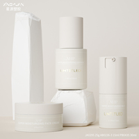 Crème pour le visage personnalisée pompe sans air luxe durable pp rechargeable étiquette de luxe soins de la peau bouteille sans air 30ml pp rechargeable