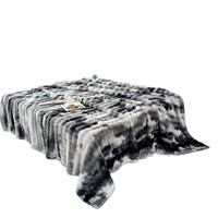 Couverture en flanelle tissée de luxe personnalisée OEM, épaisse et douce, imprimé marbré, moderne, pour lit, canapé et fauteuil