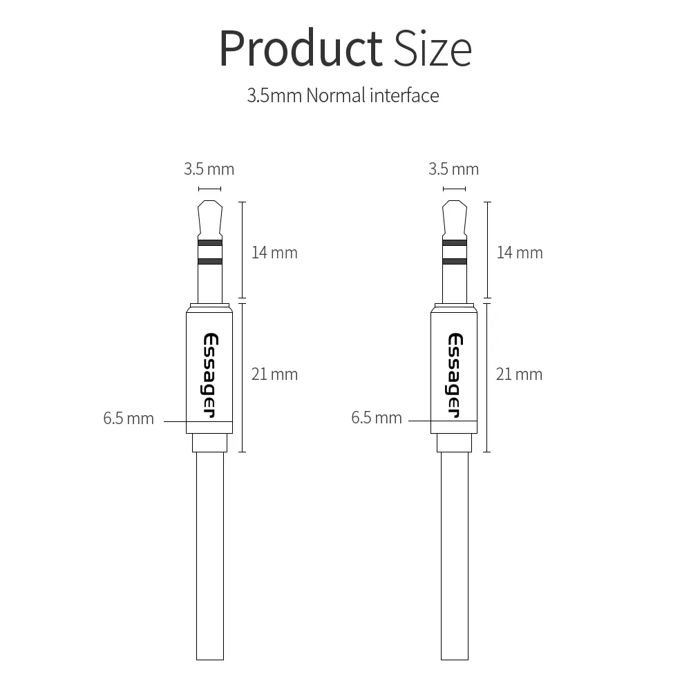 Essager 2021 Monster Hoofdtelefoon Verlengkabel Klaar Voorraad 1.2M 3.5Mm Mannelijke Naar Mannelijke Aux Audiokabel