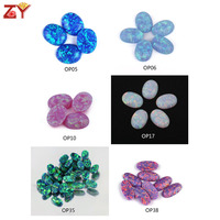 Top fire gemmes opale à dos plat 2mm-13mm diy coloré bâton accessoire pierre opale synthétique bleue de feu ovale Offre Spéciale
