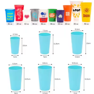 16oz biểu tượng tùy chỉnh BPA free Nhựa Tùy Chỉnh sân vận động uống <span class=keywords><strong>container</strong></span> thể thao tổ chức sự kiện drinkware tái chế in kỹ thuật số sân vận động ly - Product Image 4