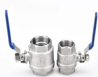 Vanne à boisseau sphérique en acier inoxydable 2 pièces SS304 316, 1000 WOG, filetage NPT BSP femelle, manuelle, pour conduites d'eau, d'huile et de gaz