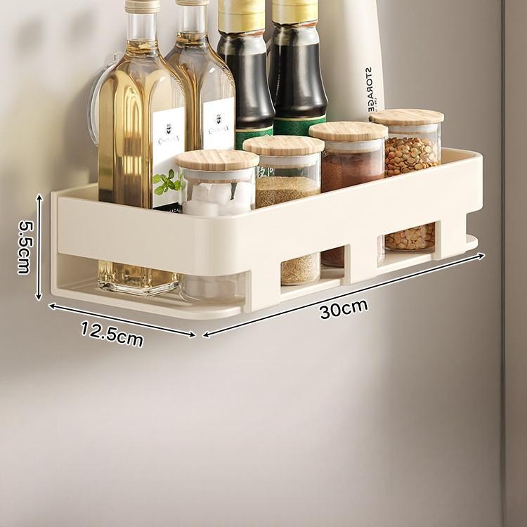 [Milk White] Suction Cup Storage Rack 30cm
