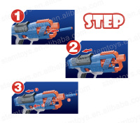 Meilleure vente Air Blaster EVA balles souples pistolet jouet 6 pousses 12 balles intérieur/extérieur jeu de tir plastique ABS cadeau parfait pour les enfants