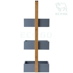 ชั้นวางของไม้ไผ่ & MDF 3ชั้นแข็งแรงทนทานชั้นเก็บของในห้องนอนชั้นเก็บของใช้ซ้ำได้ - Product Image 3