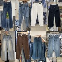 Pantalones Vaqueros de Pierna Recta, Estilo Retro, Casual, a la Moda, Venta al Por Mayor, Pantalones de Mezclilla de Alta Calidad para Mujer