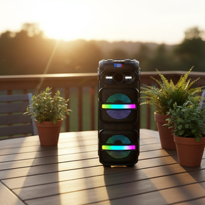 ABS-8201 Haut-parleur sans fil OEM d'usine 2026, nouveau, avec lumière d'ambiance colorée, son stéréo à basses profondes, portable pour fêtes et maison - Product Image 2