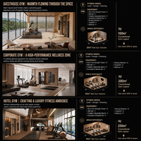 Centre de remise en forme tout-en-un : équipement de gym de luxe en bois, fabrication directe, équipement de fitness multifonctionnel sur mesure