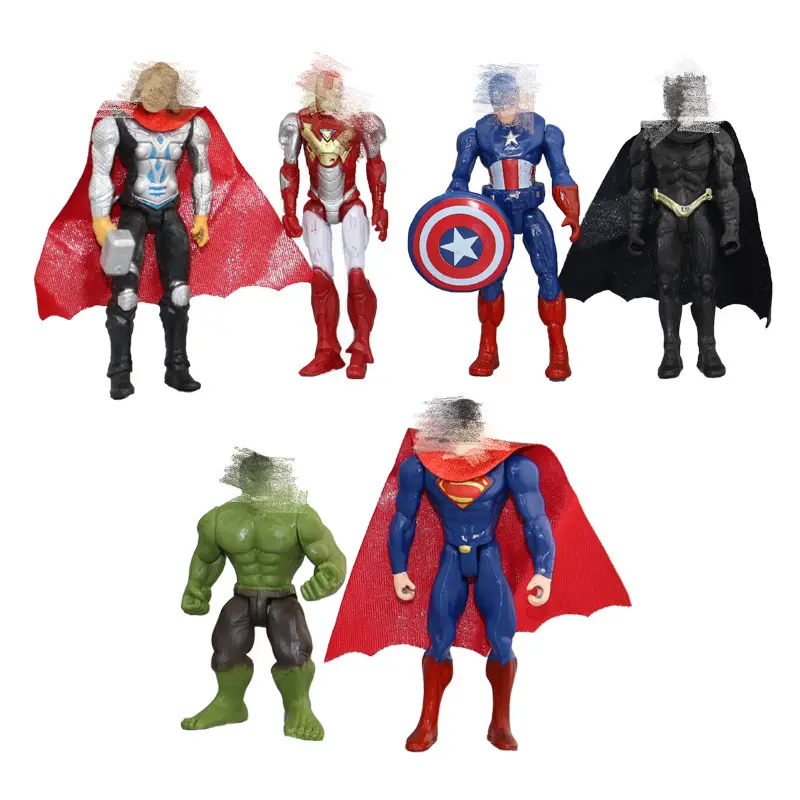 6 stili Marve1 la vendica Action figure 110cm super eroe ironmans Batmans Hulks cartone animato PVC Set giocattolo