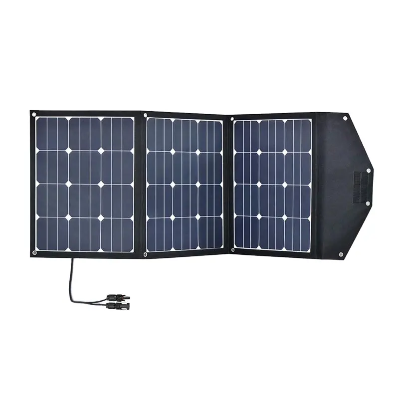 Sunpower ชุดแผงโซลาร์แบบพับได้120W สำหรับแล็ปท็อป,ถุงผ้าชาร์จไฟสำหรับแล็ปท็อปแบตเตอรี่12V แบบพกพาใช้ไฟฟ้าสำหรับคนตั้งแคมป์4WD คนกระท่อม RV