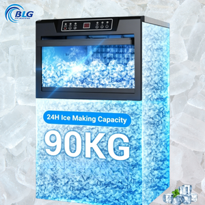 Machine à glaçons cubiques commerciale stable BLG, conception à économie d'énergie automatique, grand bac de stockage, idéale pour les salons de thé et les cafés de desserts - Product Image 5