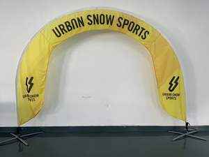 Bandiera per cancello da corsa all'aperto bandiera facile da installare bandiere per cancello da corsa pubblicità per cancello da corsa Display Pole Arch - Product Image 4