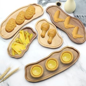 Acacia Wood <b>Tray</b> Japanese Style For Serving <b>Tea</b> Coffee Fruits Home Kitchen Use Solid Color Shallow Dish - Product Image 4