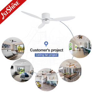 1stshine Korea <span class=keywords><strong>Ventilador</strong></span> de <span class=keywords><strong>techo</strong></span> de montaje empotrado con <span class=keywords><strong>luz</strong></span> Certificación KC Motor <span class=keywords><strong>silencioso</strong></span> de 3 aspas Dormitorio blanco minimalista - Product Image 4